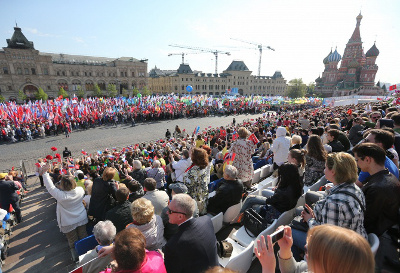 Более 3 млн человек в России приняли участие в мероприятиях 1 мая